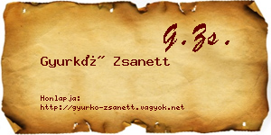 Gyurkó Zsanett névjegykártya